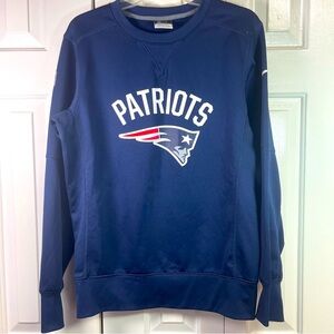 New England Patriots Sweatshirt Mens Sm  Blue Nike On Field Apparel Outdoor R16‎